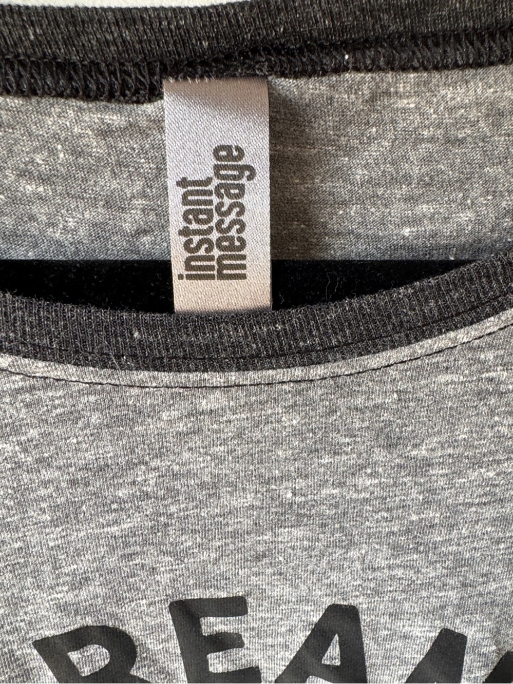 Gray Raglan Holiday Graphic Tee - 'Dreaming of a White Christmas' - Picture 2 of 5